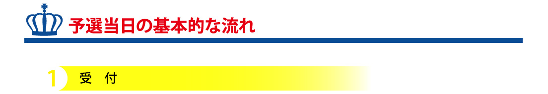 予選当日の基本的な流れ