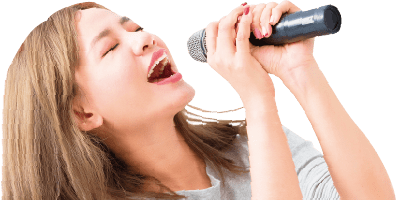 singing enthusiastically