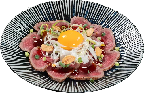ローストビーフユッケ仕立